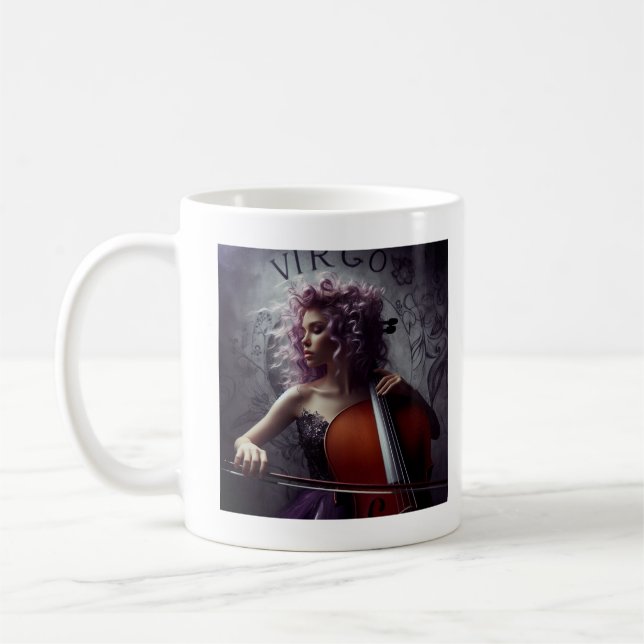 Mug Virgo Zodiac Musicien Cello (Gauche)