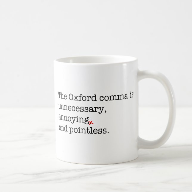 Mug Virgule d'Anti-Oxford (Droite)