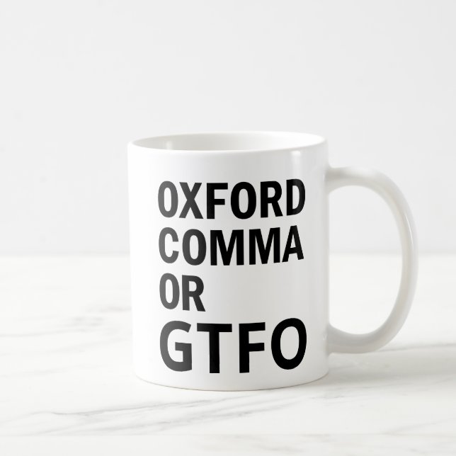Mug Virgule d'Oxford ou GTFO (Droite)