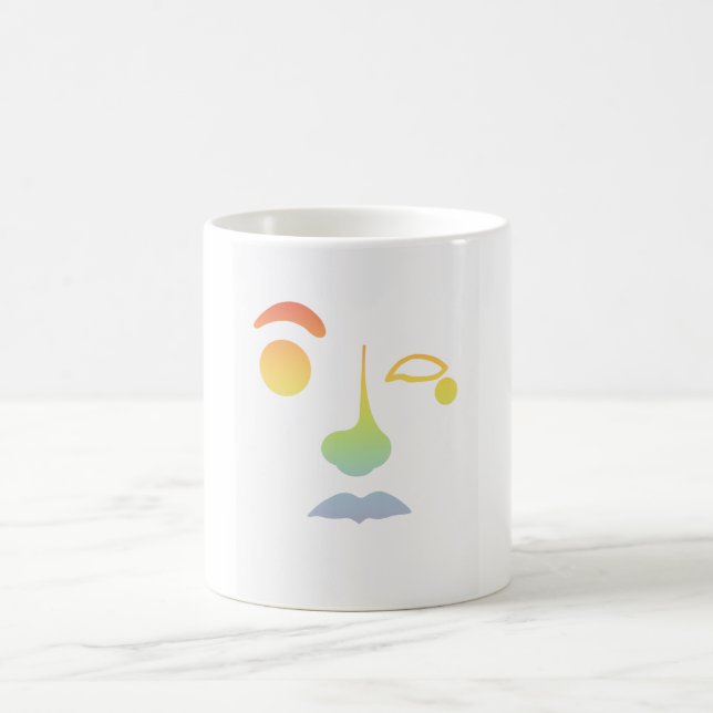 Mug Visage Abstrait Sans Titre : Arc-en-Ciel  (Centre)