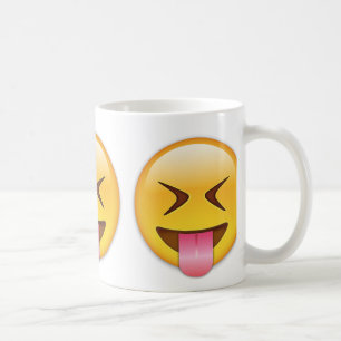 Mug Visage avec coincée la langue et étroitement les