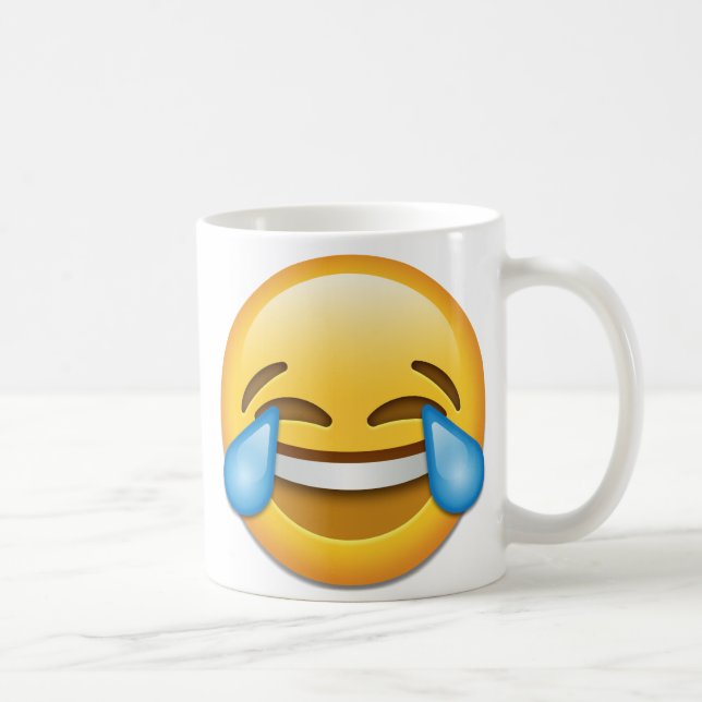 Mug Visage avec des larmes de droite d'emoji de joie (Droite)
