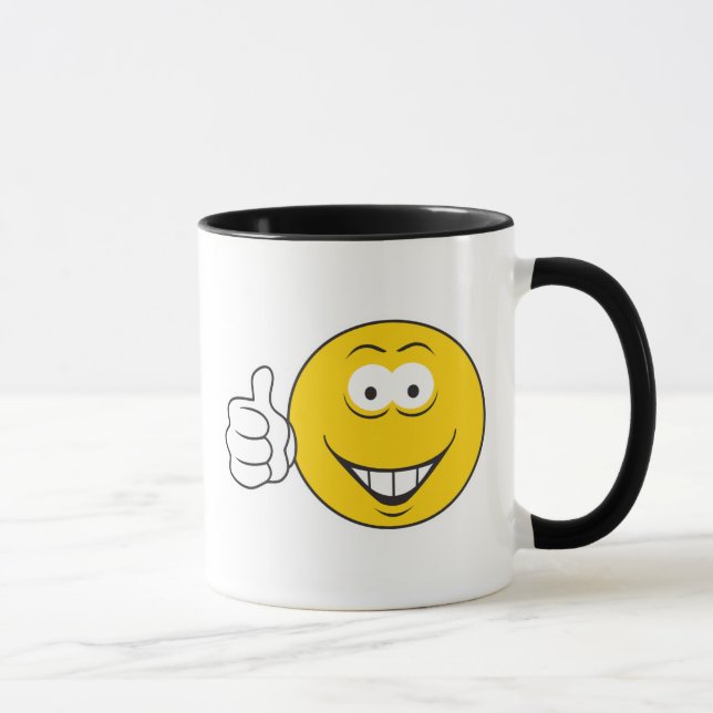 Mug Visage avec pouce levé (Droite)
