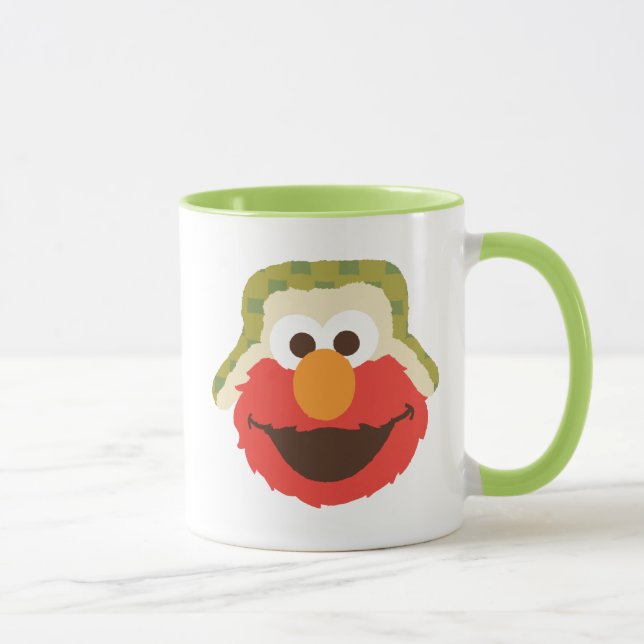 Mug Visage boisée d'Elmo (Droite)