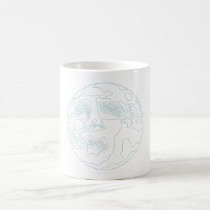 Mug visage dans la lune