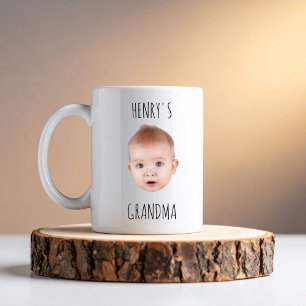 Mug Visage de bébé personnalisé pour grand-mère Nouvel