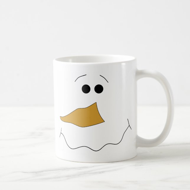Mug Visage de bonhomme de neige (Droite)