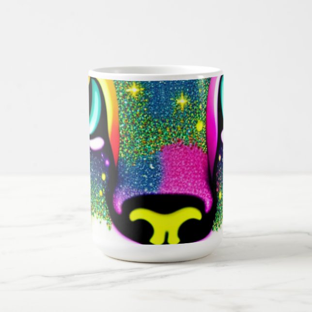 Mug Visage de Chat en Gros Plan Pop Art (Centre)