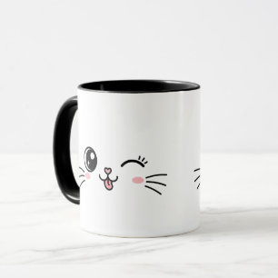 Mug Visage de chat mignon Kawaii