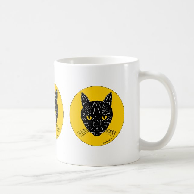 Mug Visage de chat noir (Droite)