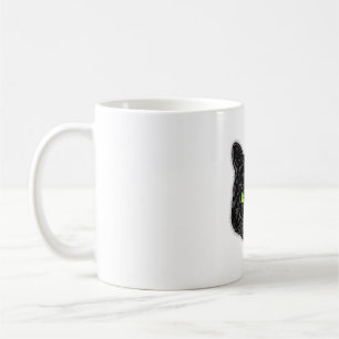 Mug Visage de chat noir avec yeux verts Animal tendanc