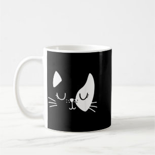 Mug Visage de chat yeux fermés cils Mignon Drôle