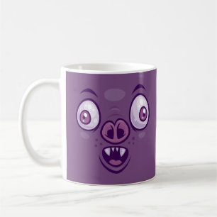 Mug Visage de chauve-souris vampire de dessin animé lo