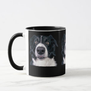 Mug Visage de chien noir et blanc