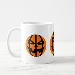 Mug Visage de Citrouille Orange Classique Halloween