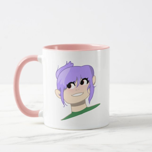 Mug Visage de dessin optique féminin (Gauche)