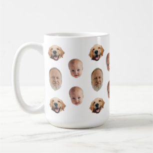Mug Visage de famille mignonne personnalisé 3 photos M