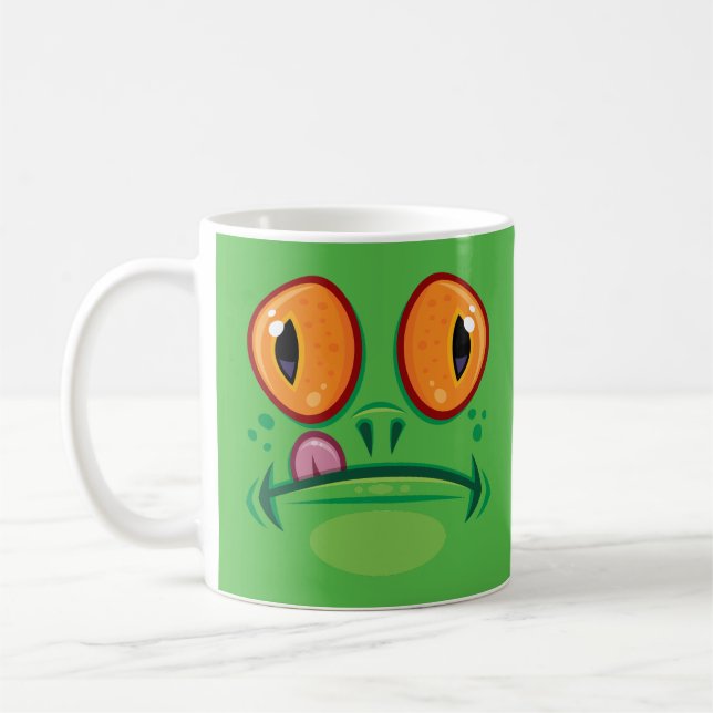 Mug Visage de grenouille avec langue dessin animé (Gauche)