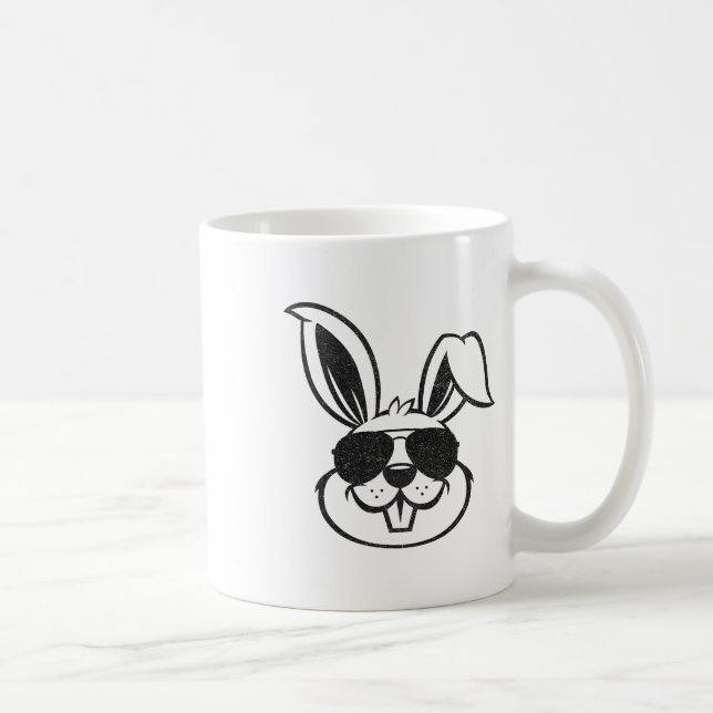 Mug Visage de Lapin avec Lunettes de Soleil Lapin Jour (Droite)