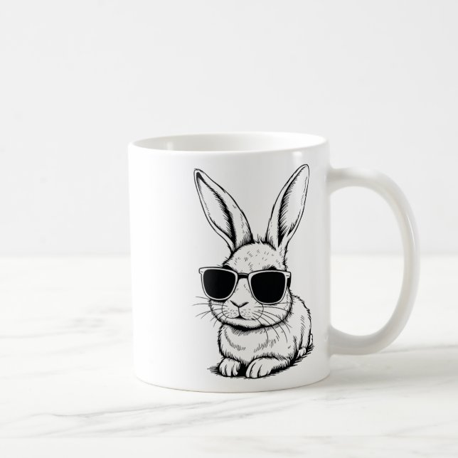 Mug Visage De Lapin Avec Sungles Pâques Jour Pour Les  (Droite)