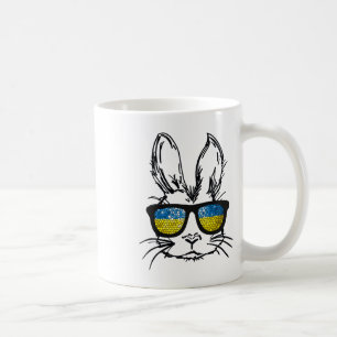 Mug Visage de lapin mignon portant des lunettes Drapea
