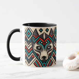 Mug Visage de loup aztèque