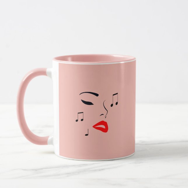 Mug Visage de musique féminine (Gauche)