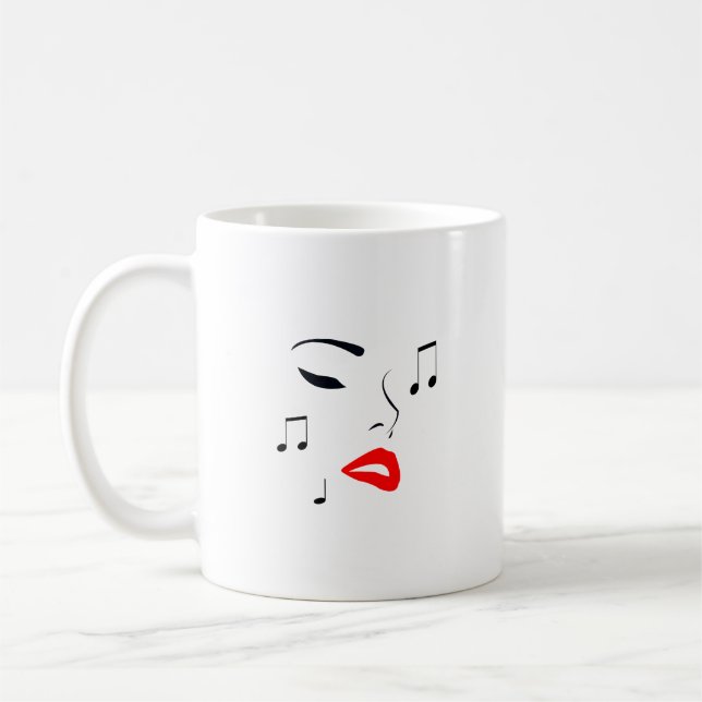 Mug Visage de musique féminine (Gauche)