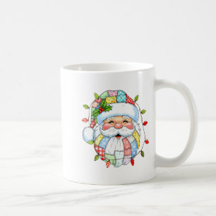 Mug Visage de Père Noël Vintage Éclairages de Noël drô