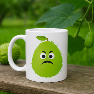 Mug Visage de poire floue grincheux Personnage de frui