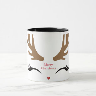 Mug Visage de rennes moderne et mignon