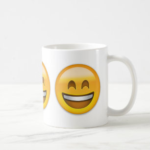 Mug Visage de sourire avec la bouche ouverte et yeux