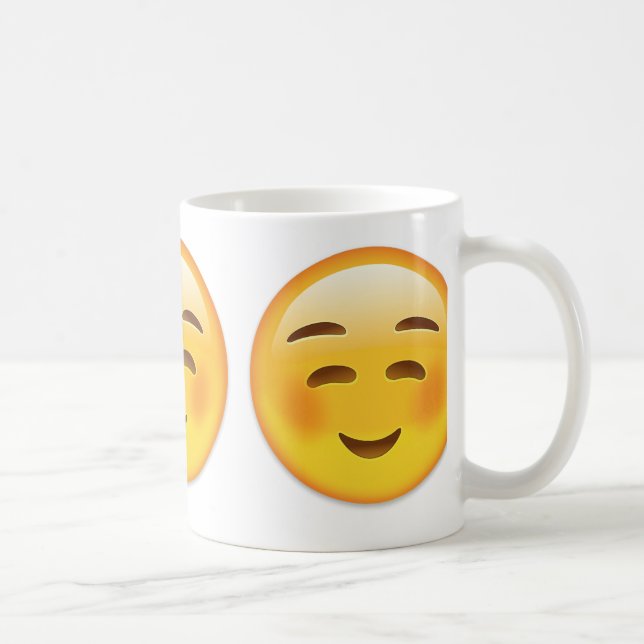 Mug Visage de sourire blanc Emoji (Droite)