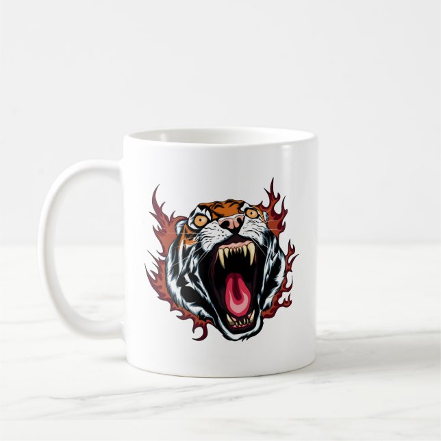 Mug Visage de tigre en colère (Gauche)
