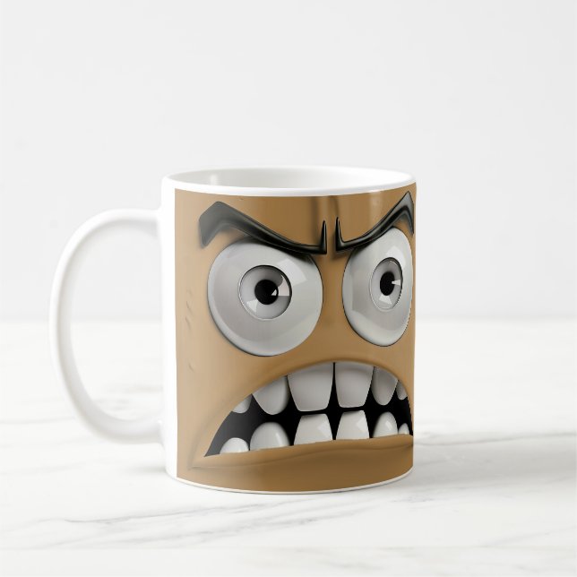 Mug Visage drôle en colère (Gauche)