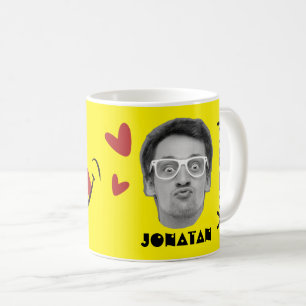 Mug Visage drôle Yummy Smile Fun Yellow Photo Musiqu