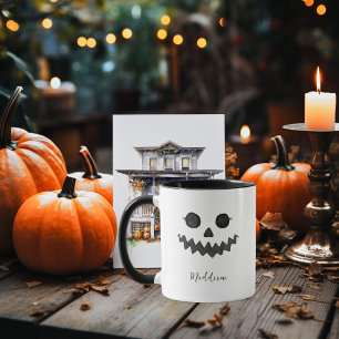 Mug Visage du Citrouille Jack-o'-lantern   Halloween