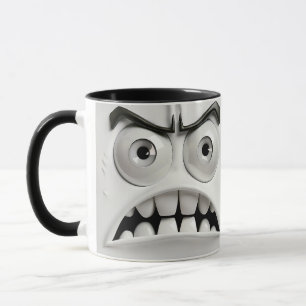 Mug Visage en colère 3d sarcasique drôle 