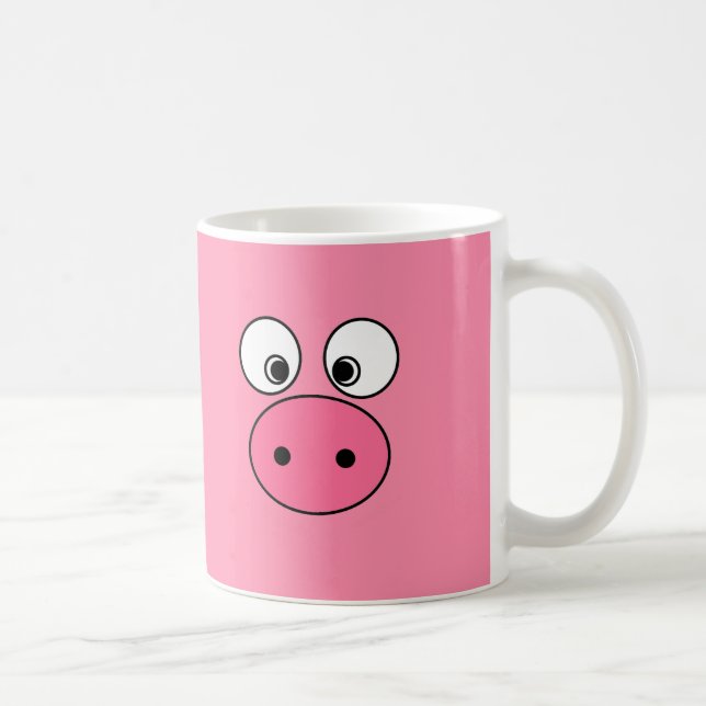 Mug Visage et bon à rien roses de porc ! (Droite)