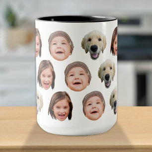 Mug Visage Familial Personnalisé 3 Photos