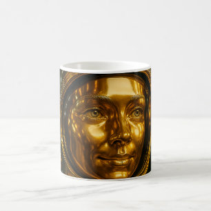 Mug Visage Femme Or 3D