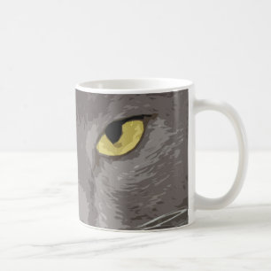 Mug Visage gris artistique de chat