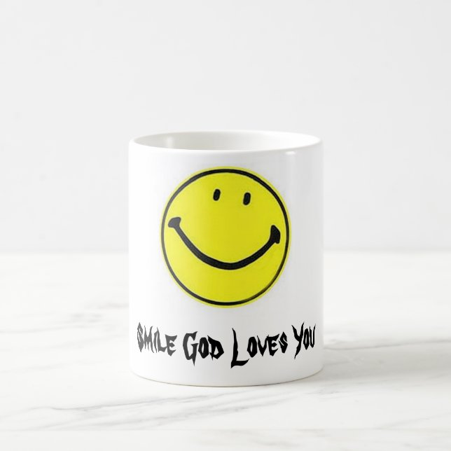 Mug visage heureux, amours de Dieu de sourire vous (Centre)