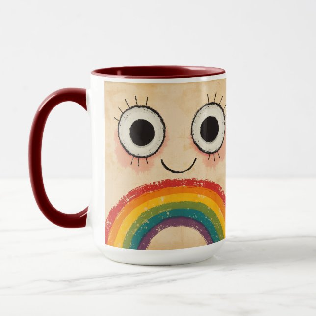 MUG VISAGE HEUREUX ARC-EN-CIEL (Gauche)