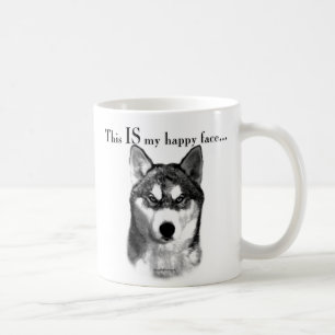 Mug Visage heureux de chien de traîneau sibérien
