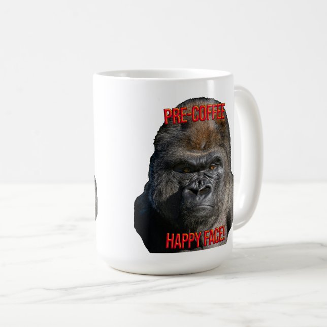 Mug Visage heureux pré-café ! (Devant droit)