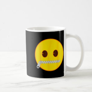 Mug Visage jaune de sourire de bouche de fermeture écl