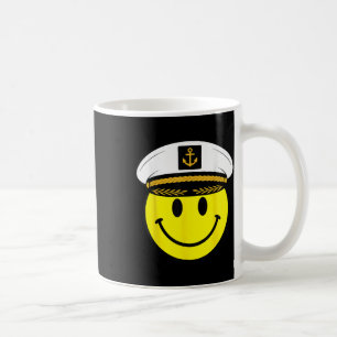 Mug Visage Jaune Sourire Capitaine 70s Heureux Amusant