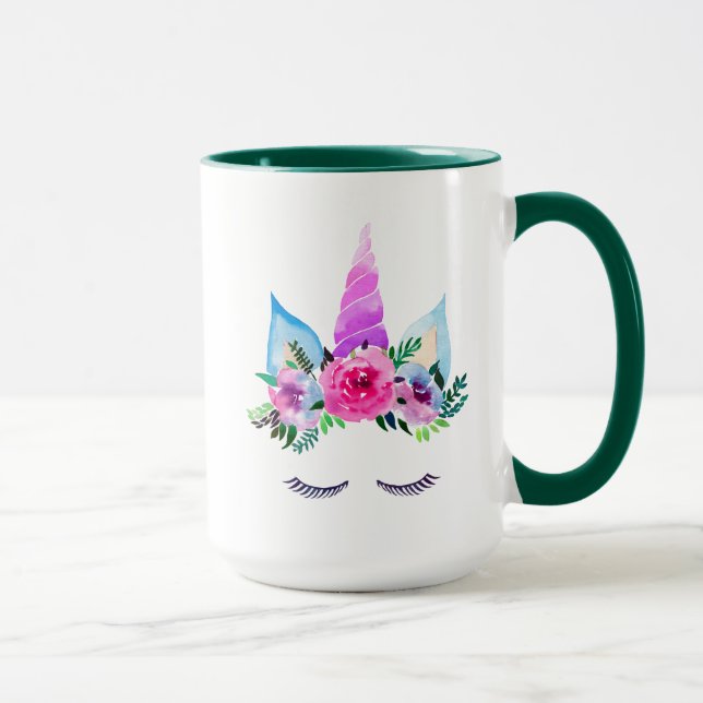 Mug Visage magique mignon de licorne (Droite)