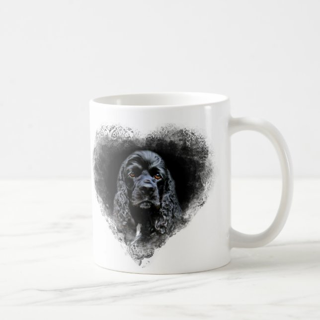 Mug Visage noir de cocker (Droite)